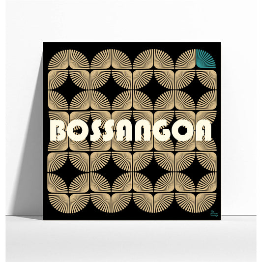 "Bossangoa" retro style poster - "My African Vintage" collection