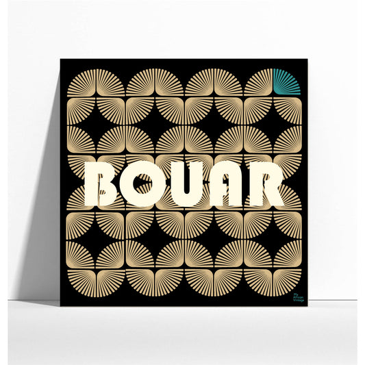 "Bouar" retro style poster - "My African Vintage" collection