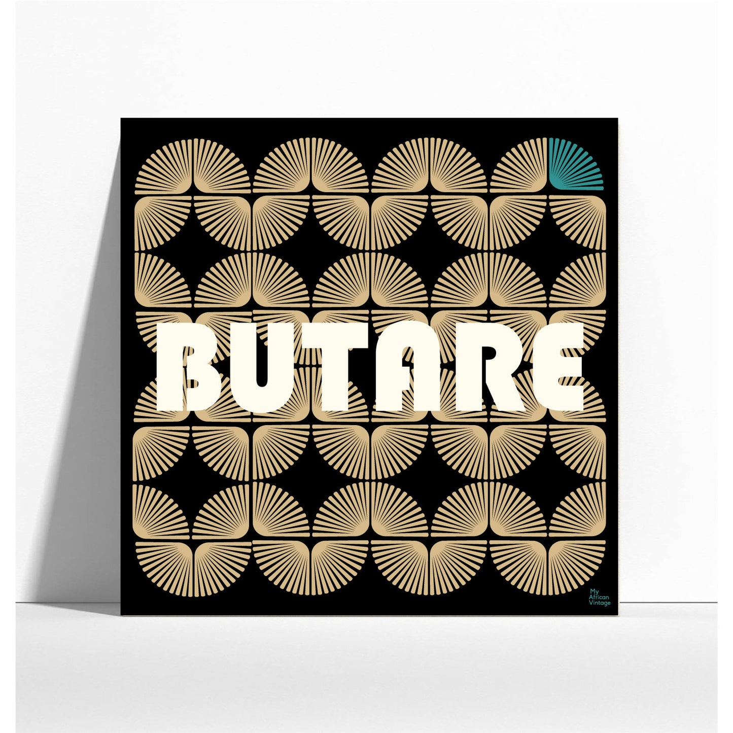 "Butare" retro style poster  - "My African Vintage" collection 