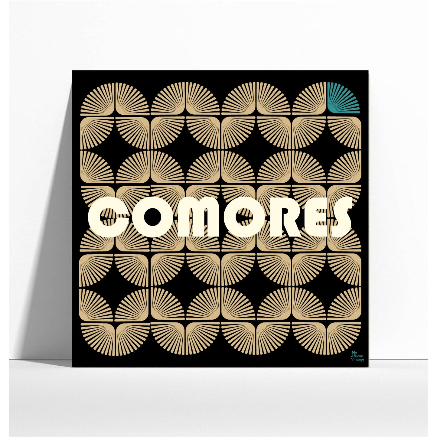 "Comoros" retro style poster -  "My African Vintage" collection