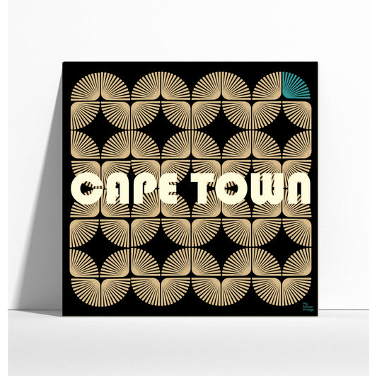 "Cape Town" retro style poster - "My African Vintage" collection