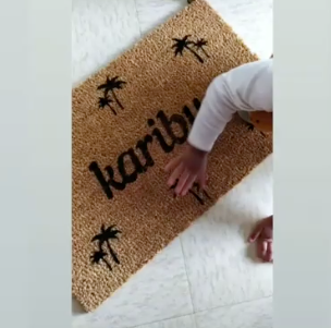 "Karibu" door mat - Welcome in Swahili