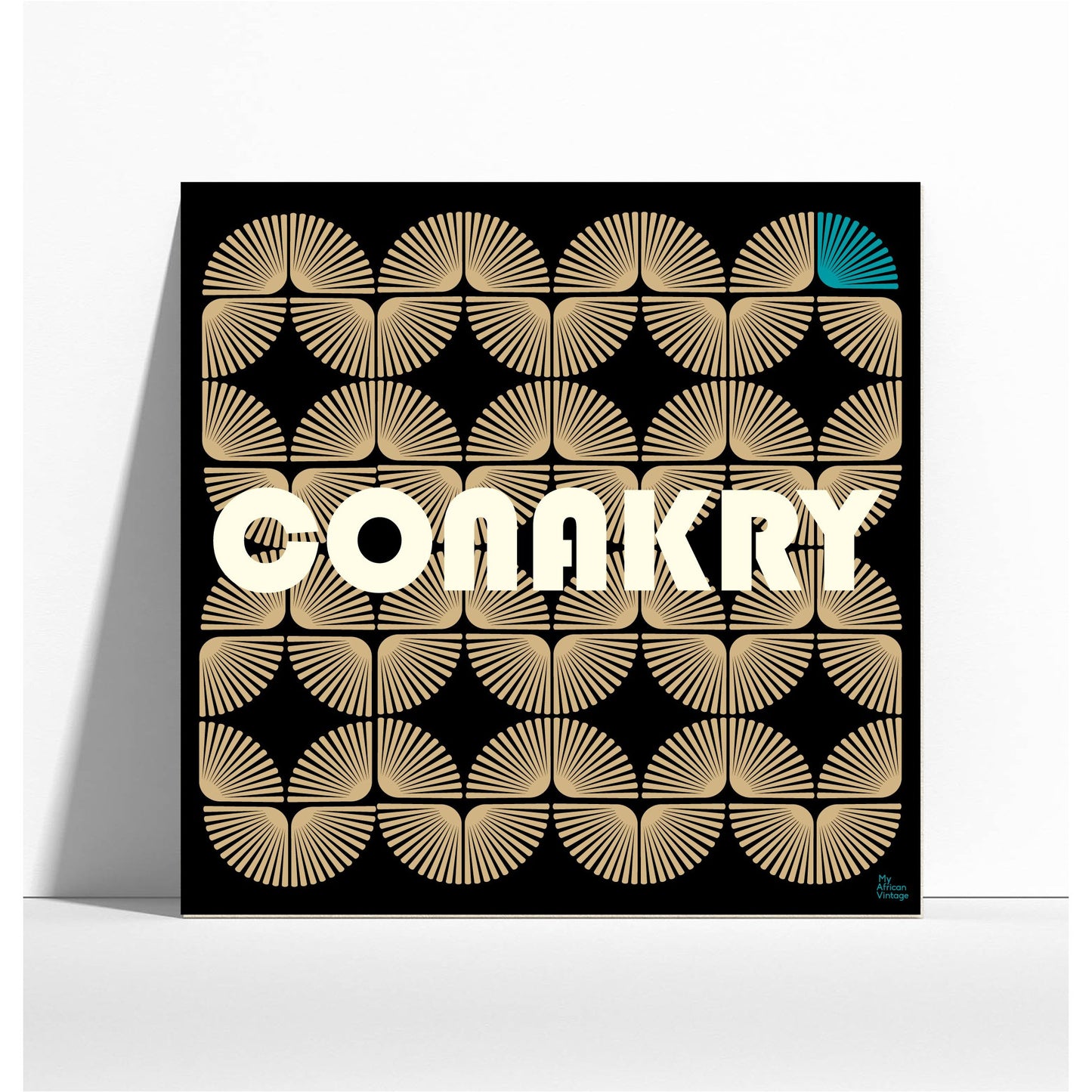 "Conakry" retro style poster -  "My African Vintage" collection