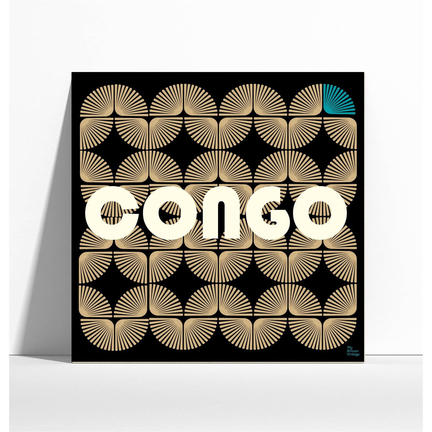 Affiche style rétro "Congo" - collection "My African Vintage"