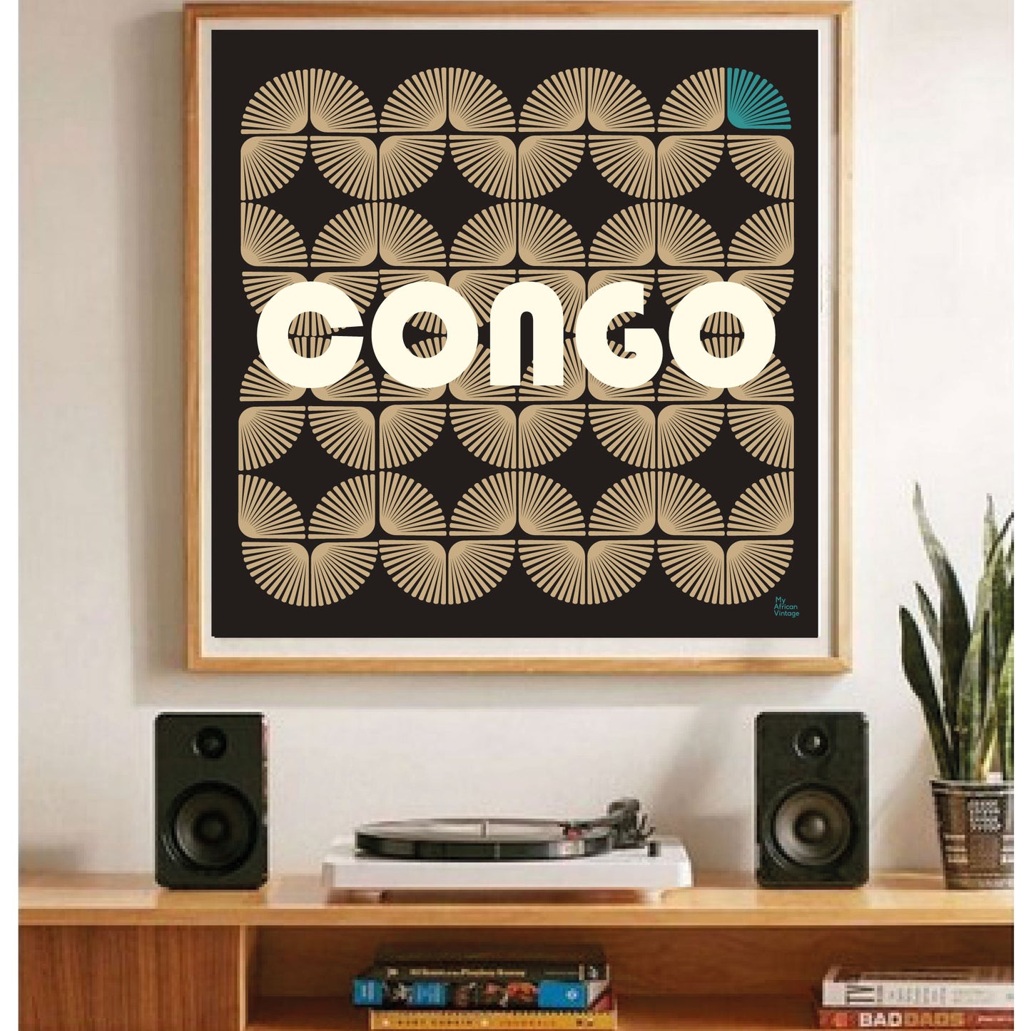 Affiche style rétro "Congo" - collection "My African Vintage"