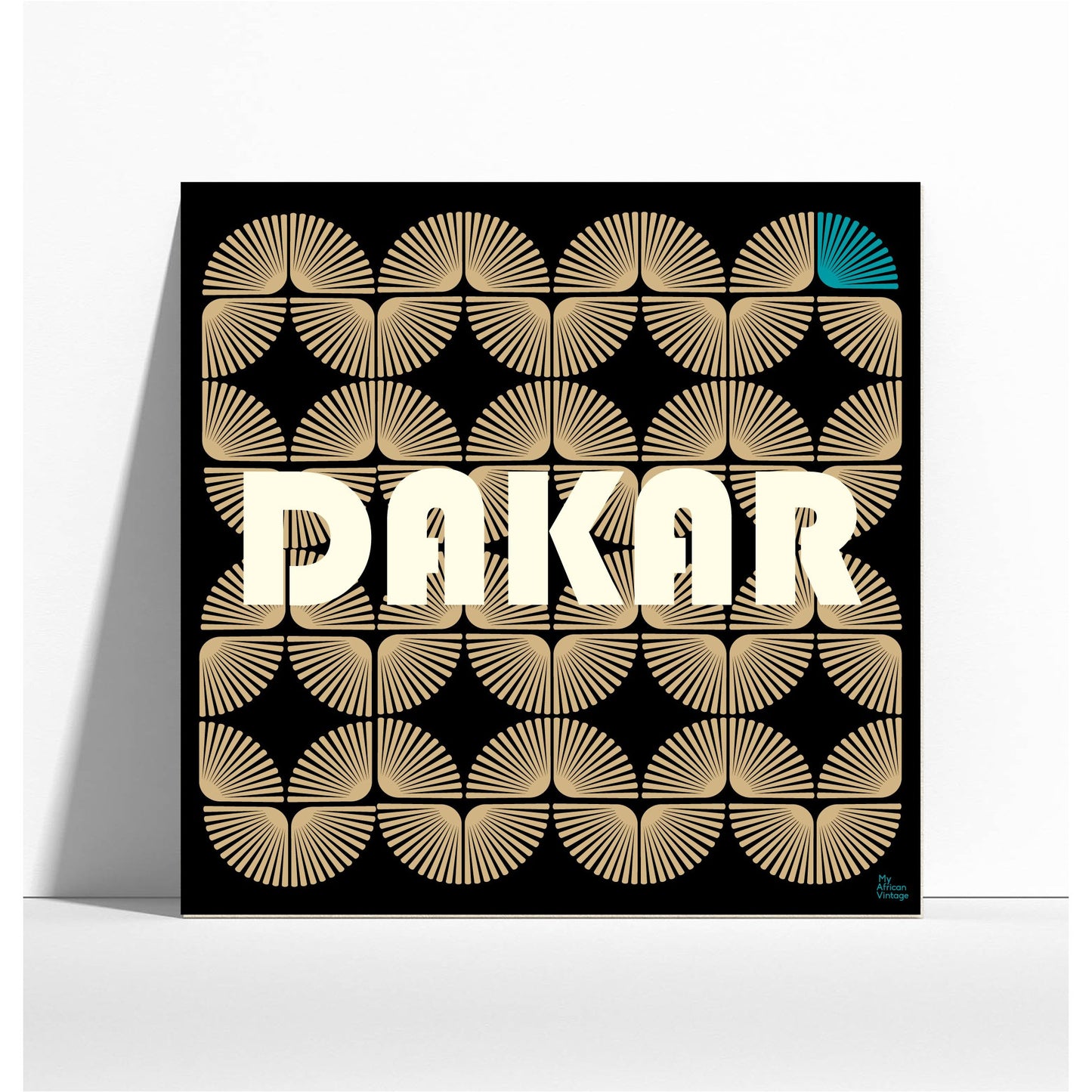 "Dakar" retro style poster - "My African Vintage" collection