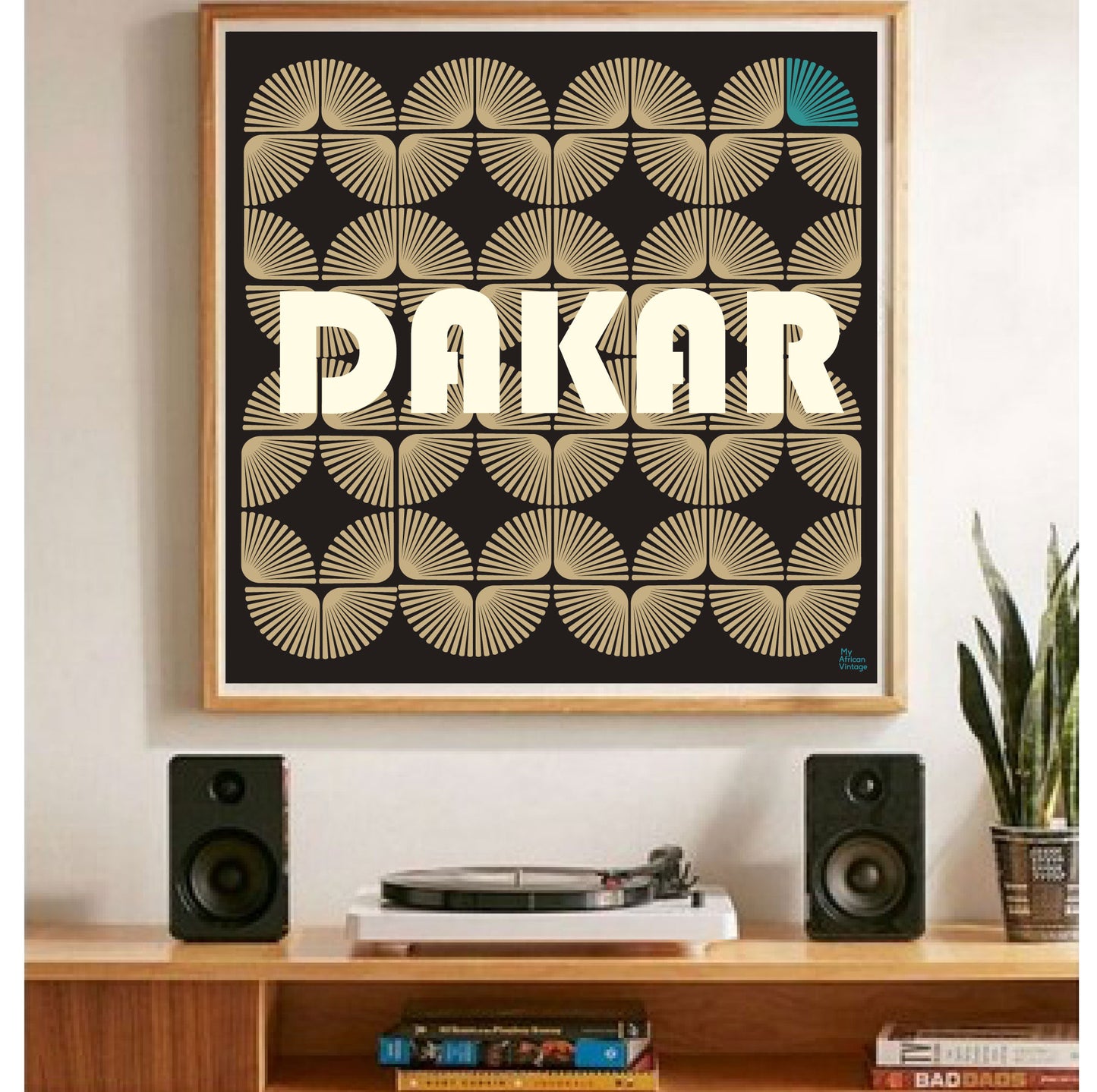 "Dakar" retro style poster - "My African Vintage" collection