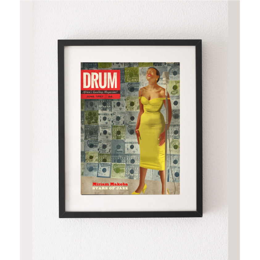 "Drum Magazine" cover poster - Miriam Makeba - 30x40 cm