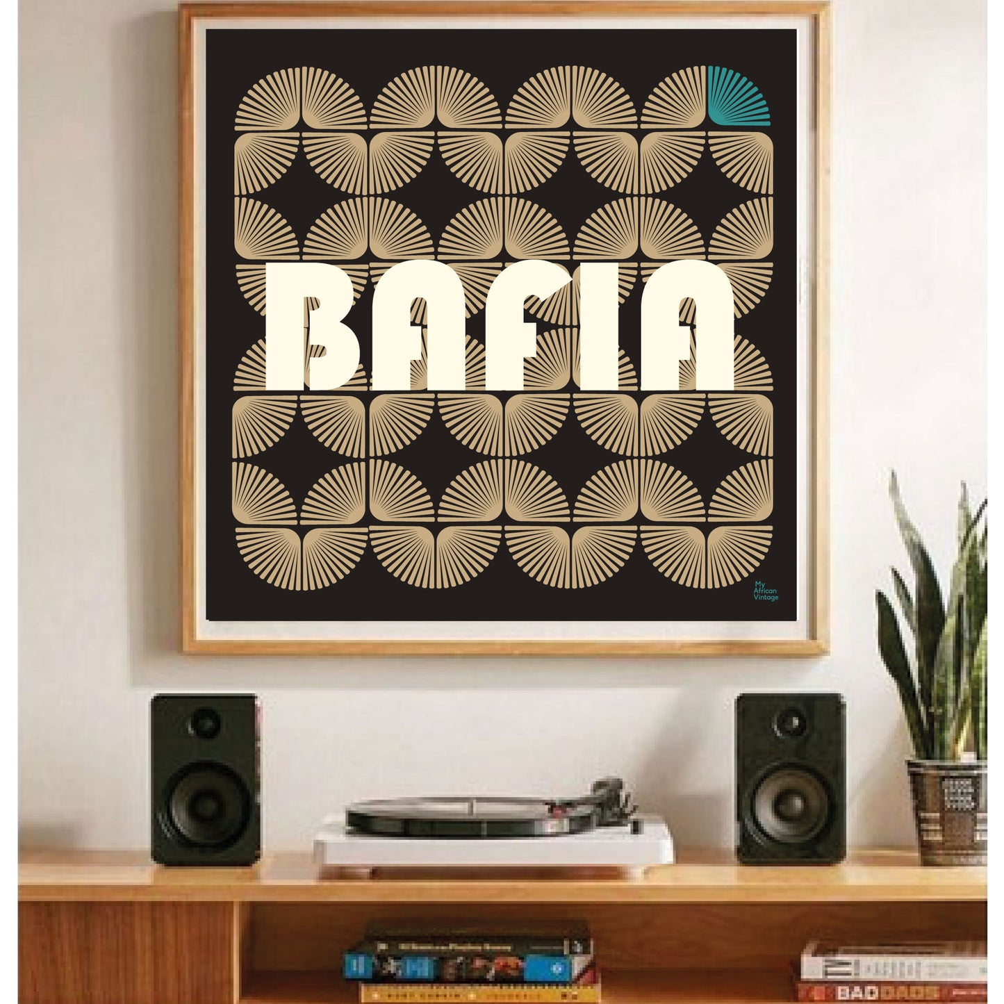 "Bafia" retro style poster  - "My African Vintage" collection