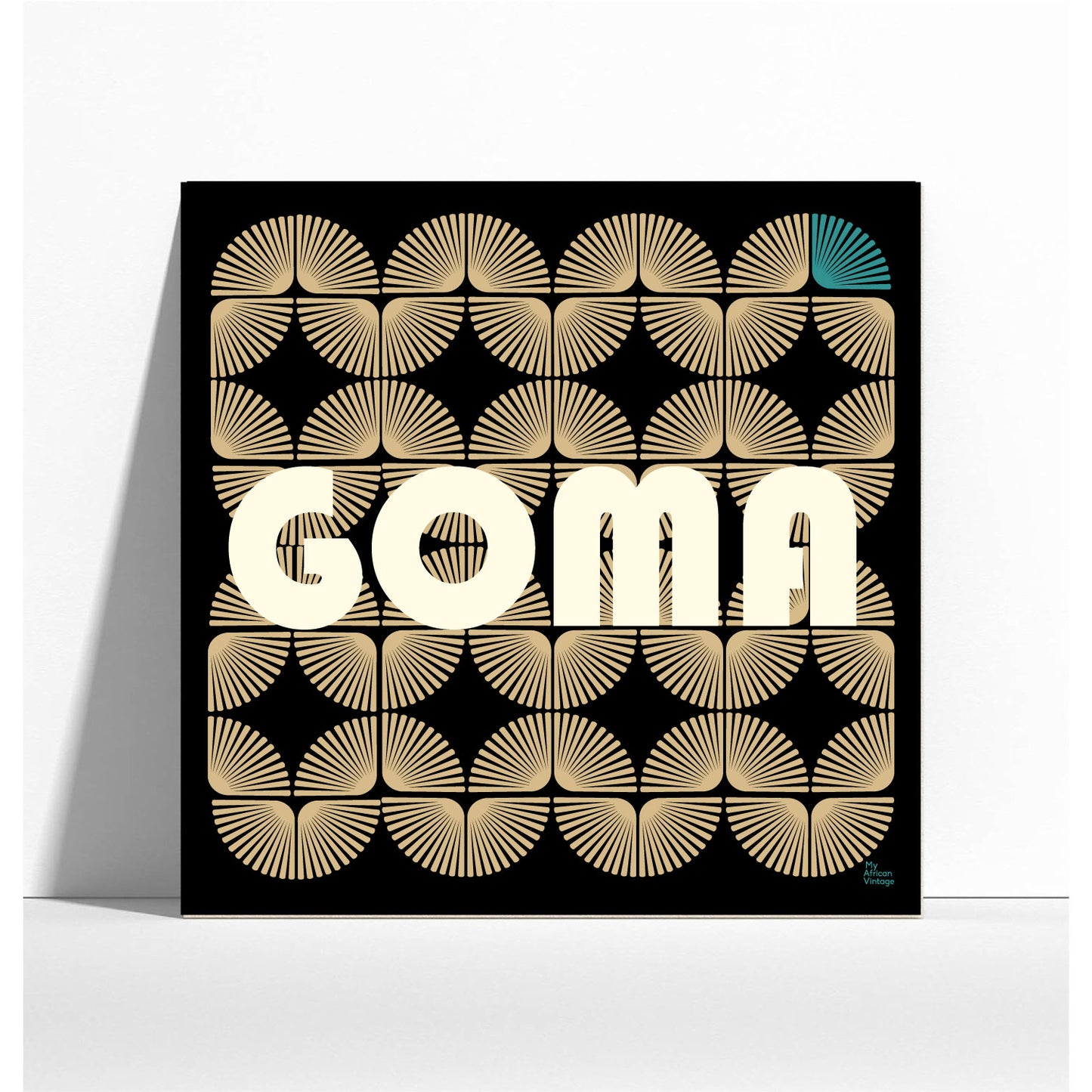 "Goma" retro style poster - "My African Vintage" collection