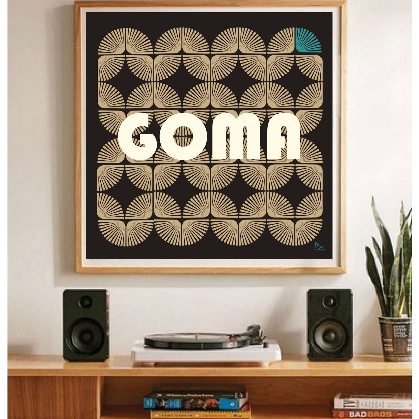 "Goma" retro style poster - "My African Vintage" collection