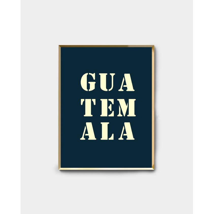 Affiche "Guatemala" bleu nuit