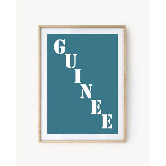 "Guinea" poster - Turquoise Blue