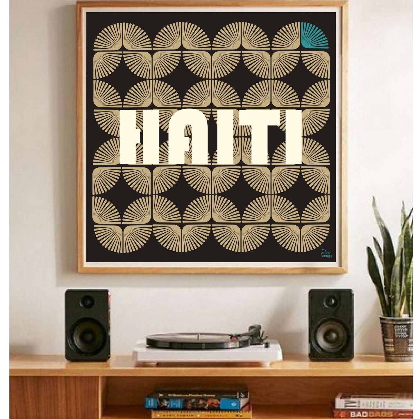 "Haiti" retro style poster - "My African Vintage" collection
