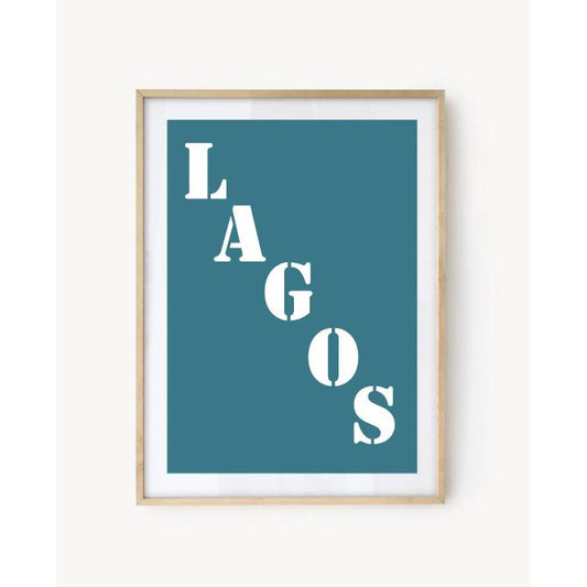 Poster "Lagos" turquoise blue