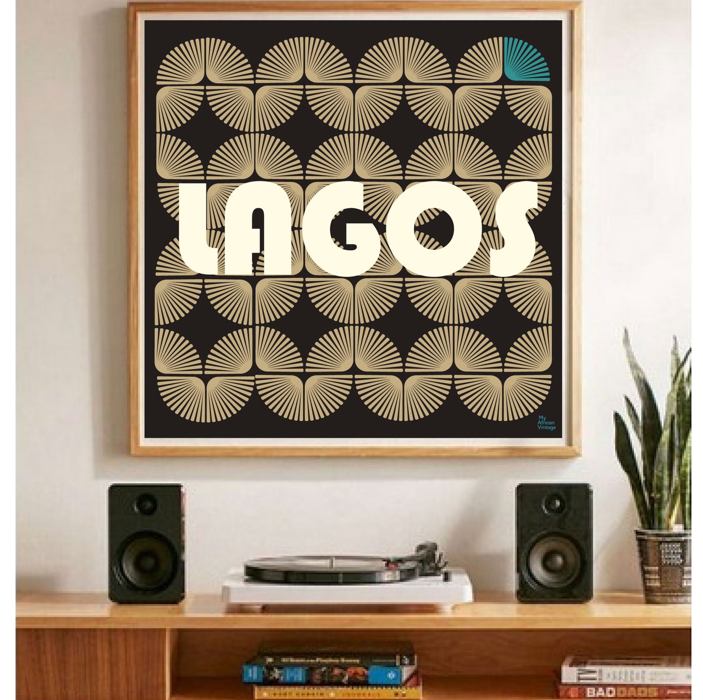 Affiche style rétro "Lagos"  - collection "My African Vintage"