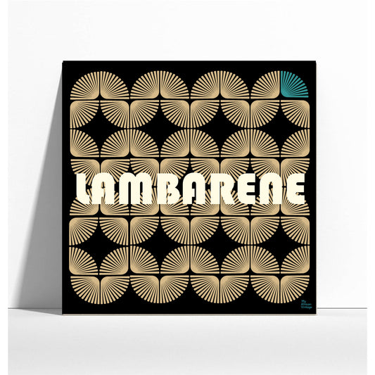 "Lambarene" retro style poster - "My African Vintage" collection