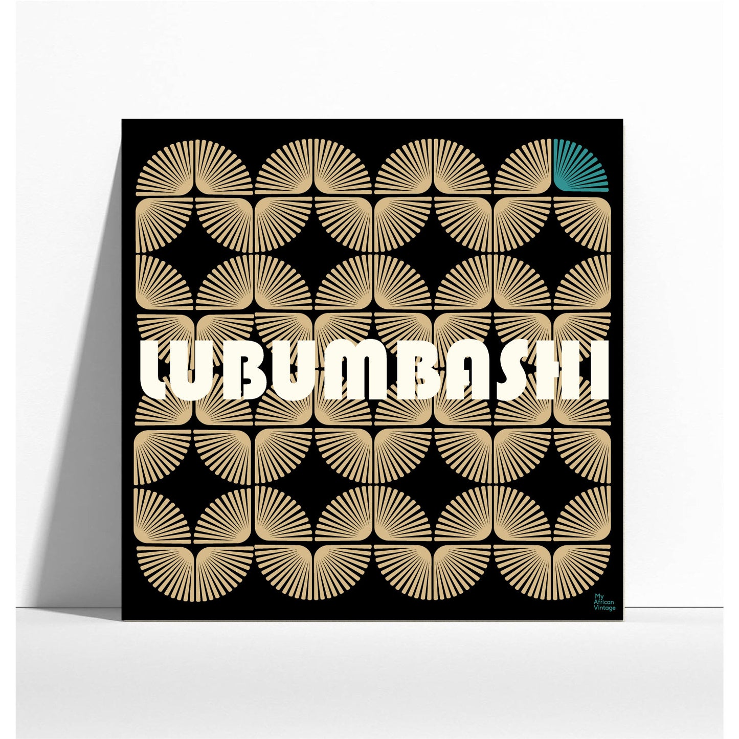 Retro style poster "Lubumbashi" - collection "My African Vintage