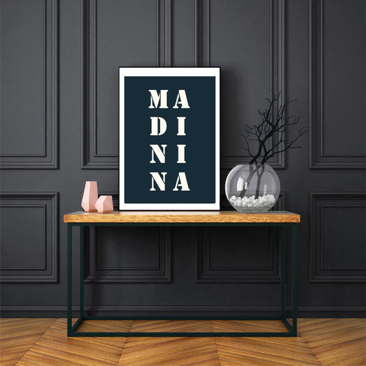 Affiche "Madinina" bleu nuit