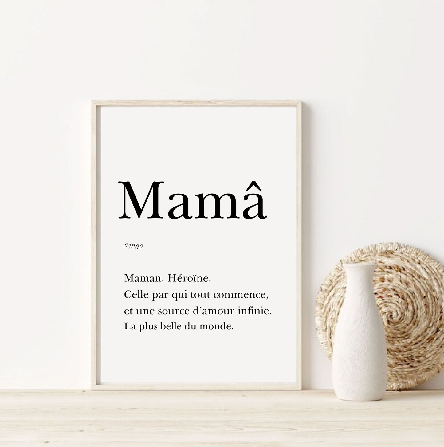 Affiche Maman en Sango  "Mamâ" - 30x40 cm