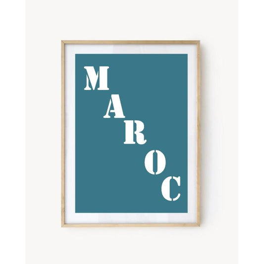 Poster "Morocco" turquoise blue