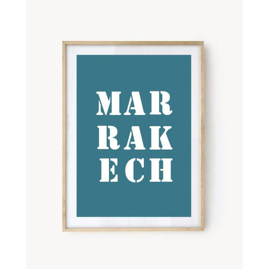 Poster "Marrakech" turquoise blue