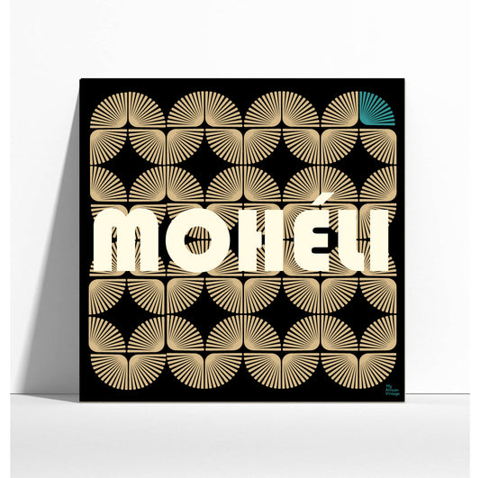 "Moheli" retro style poster - "My African Vintage" collection