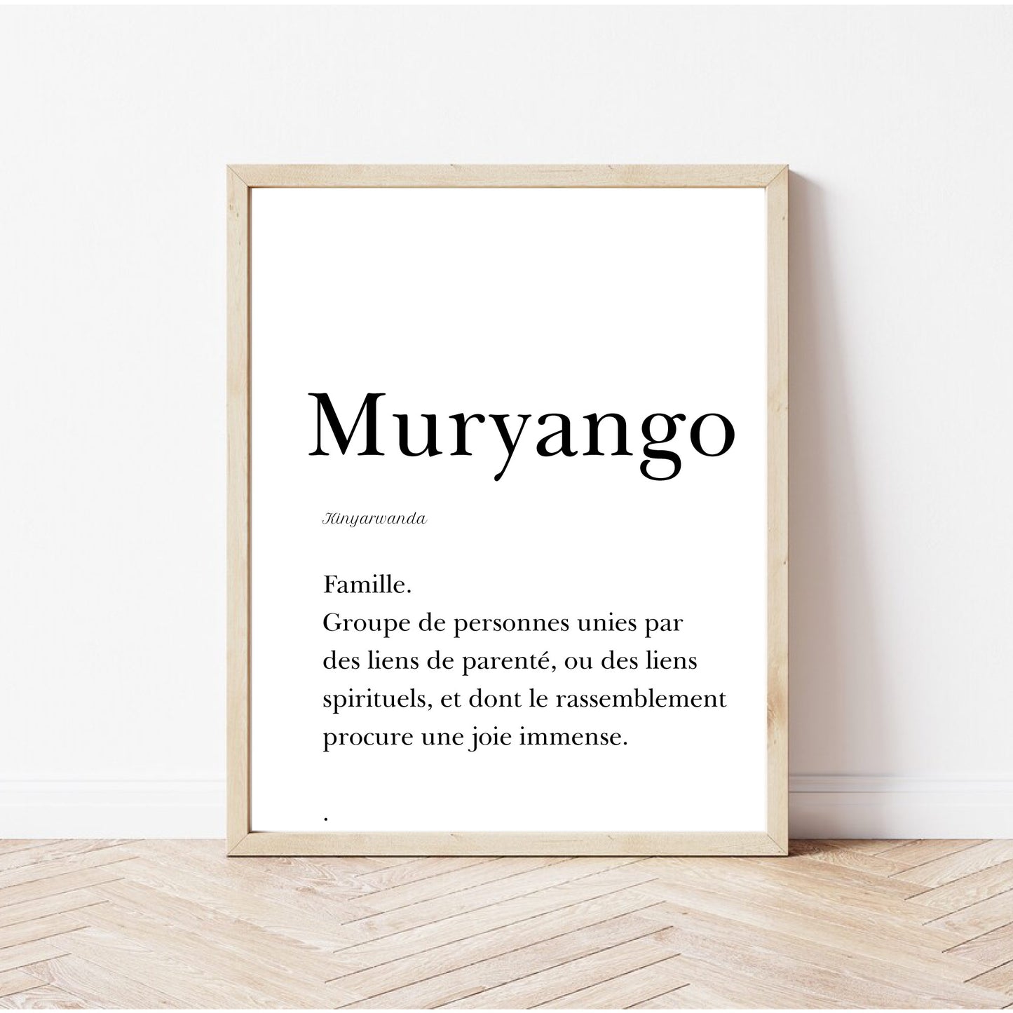 Affiche Famille en Kinyarwanda, "Muryango" - 30x40 cm