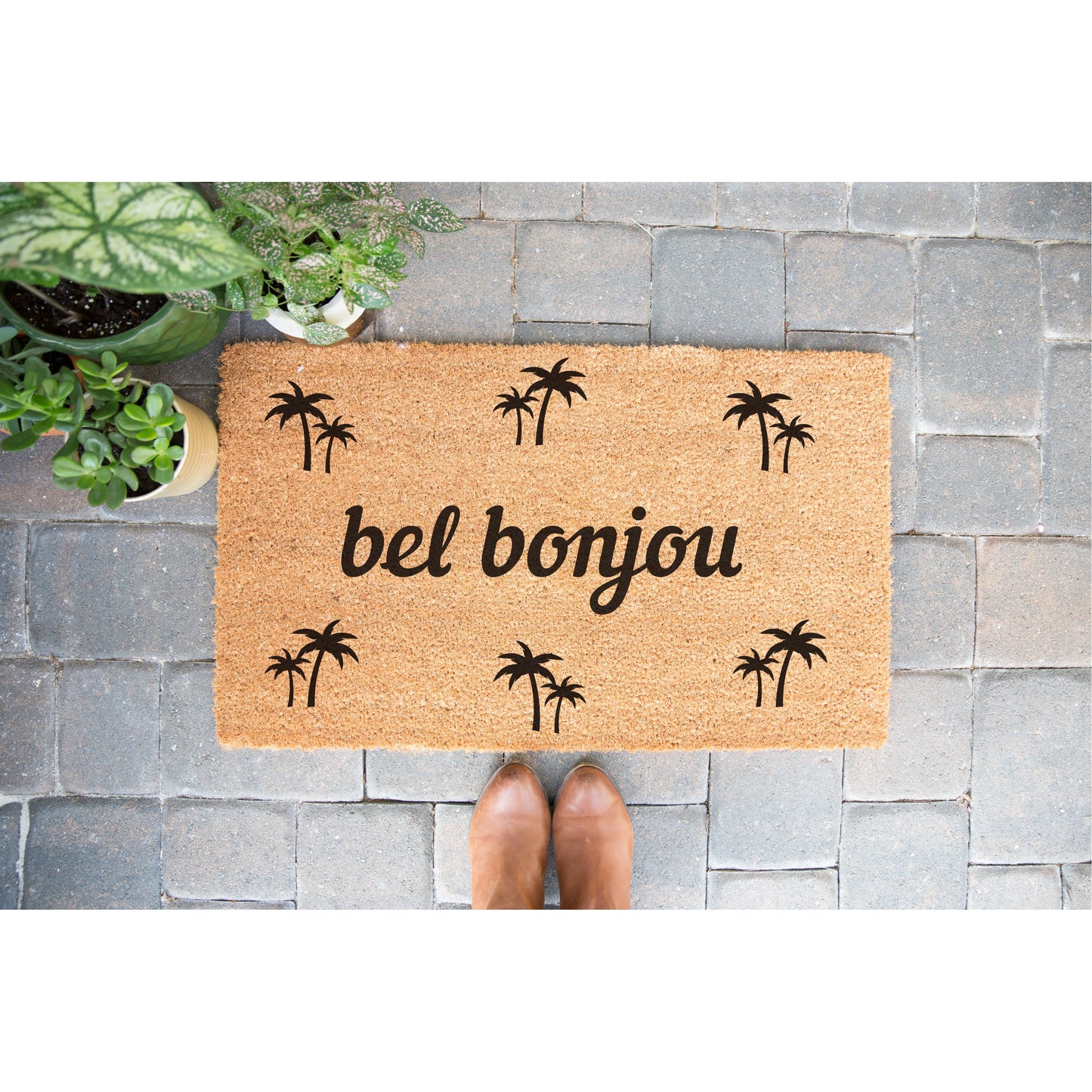 "Bel Bonjou" door mat - Greeting in Antillean Creole