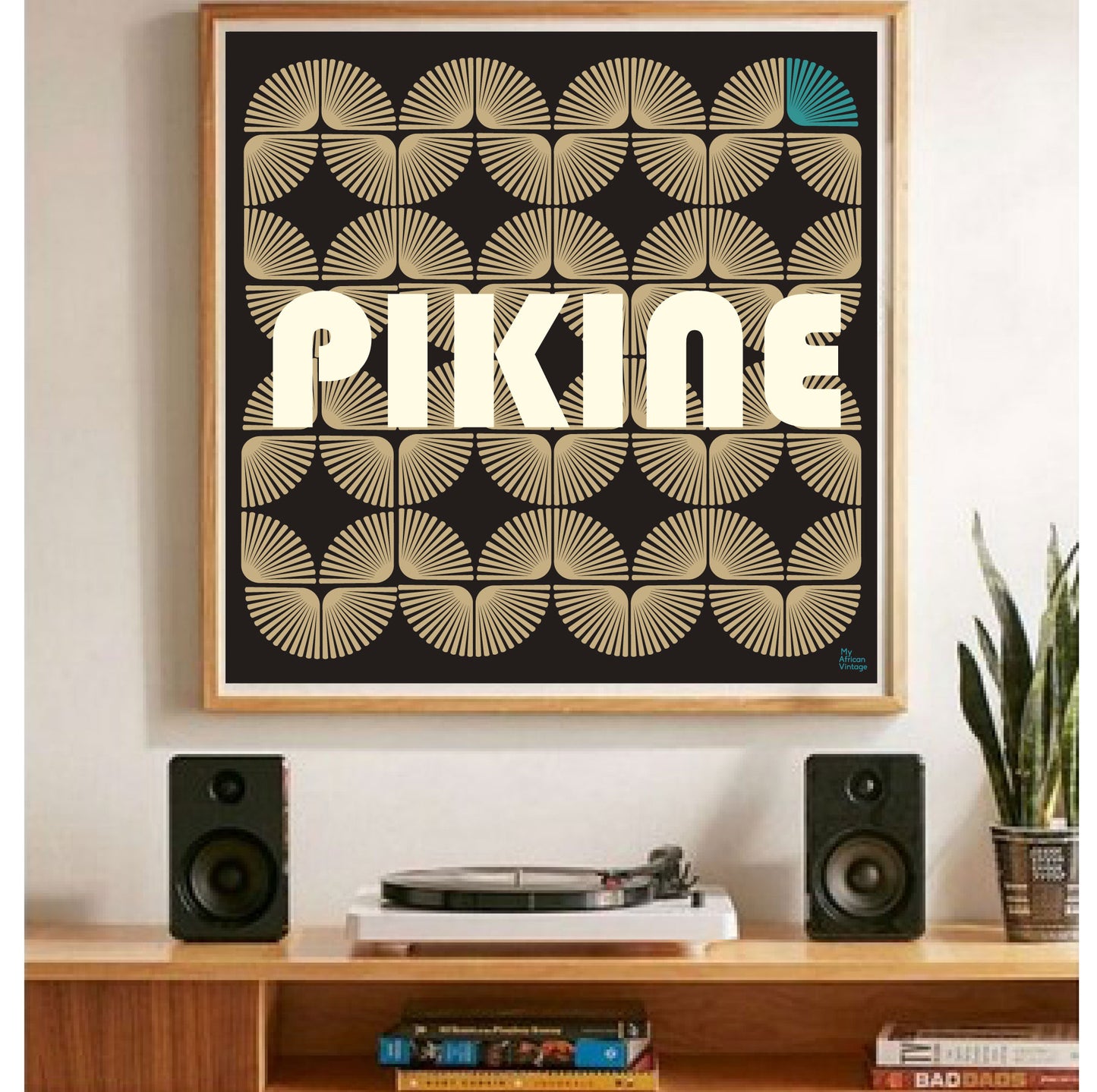 "Pikine" retro style poster -  "My African Vintage" collection