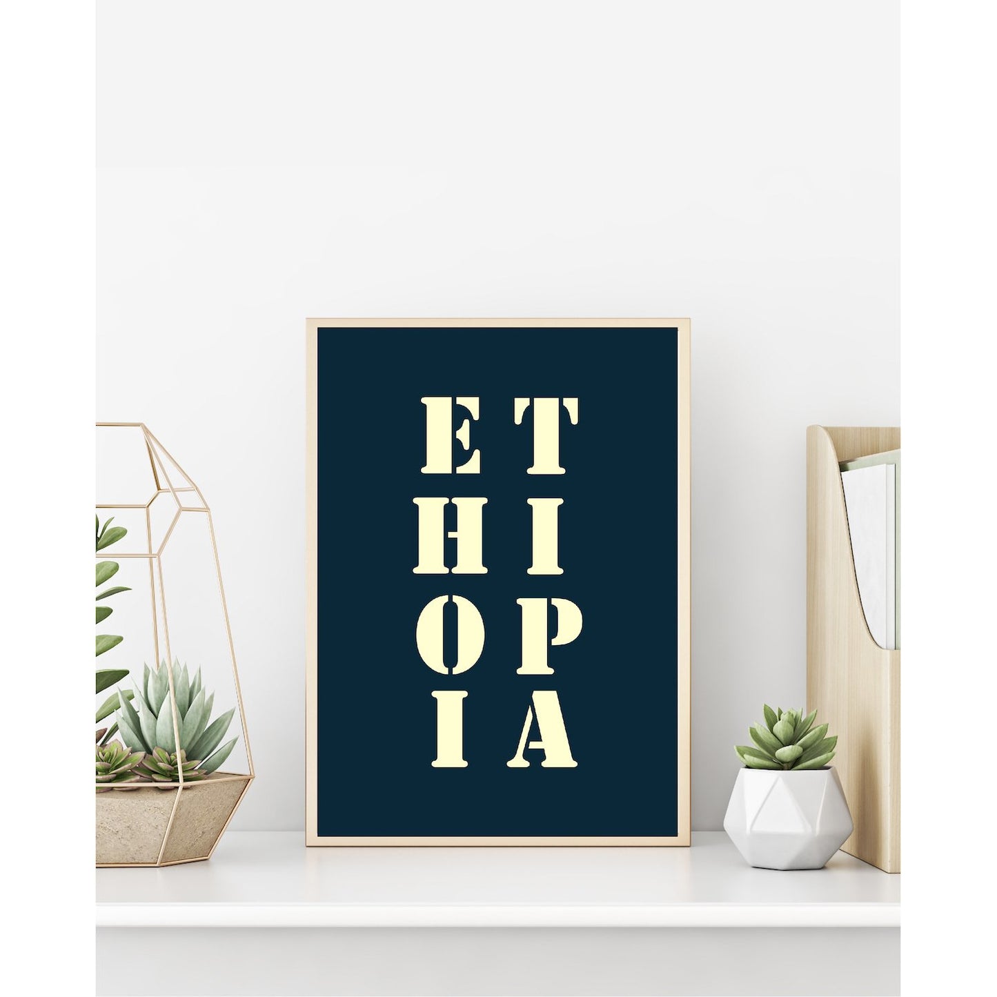 Affiche "Ethiopie" bleu nuit