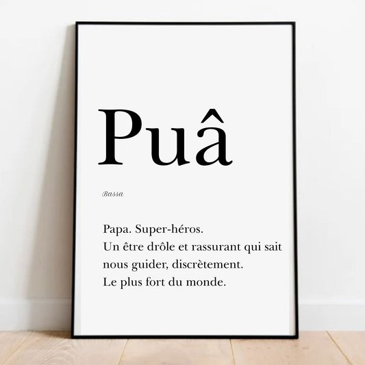 Poster Dad in Bassa "Puâ" - 30x40 cm