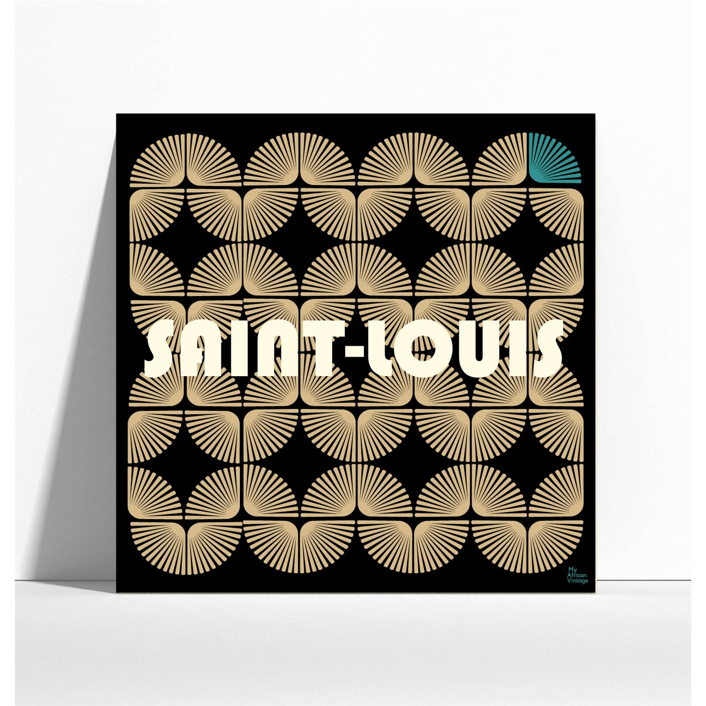 "Saint-Louis" retro style poster - "My African Vintage" collection