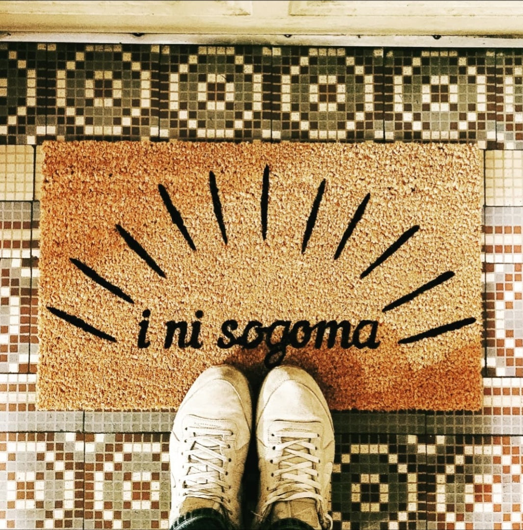 "I ni sogoma" door mat - Greeting in Bambara