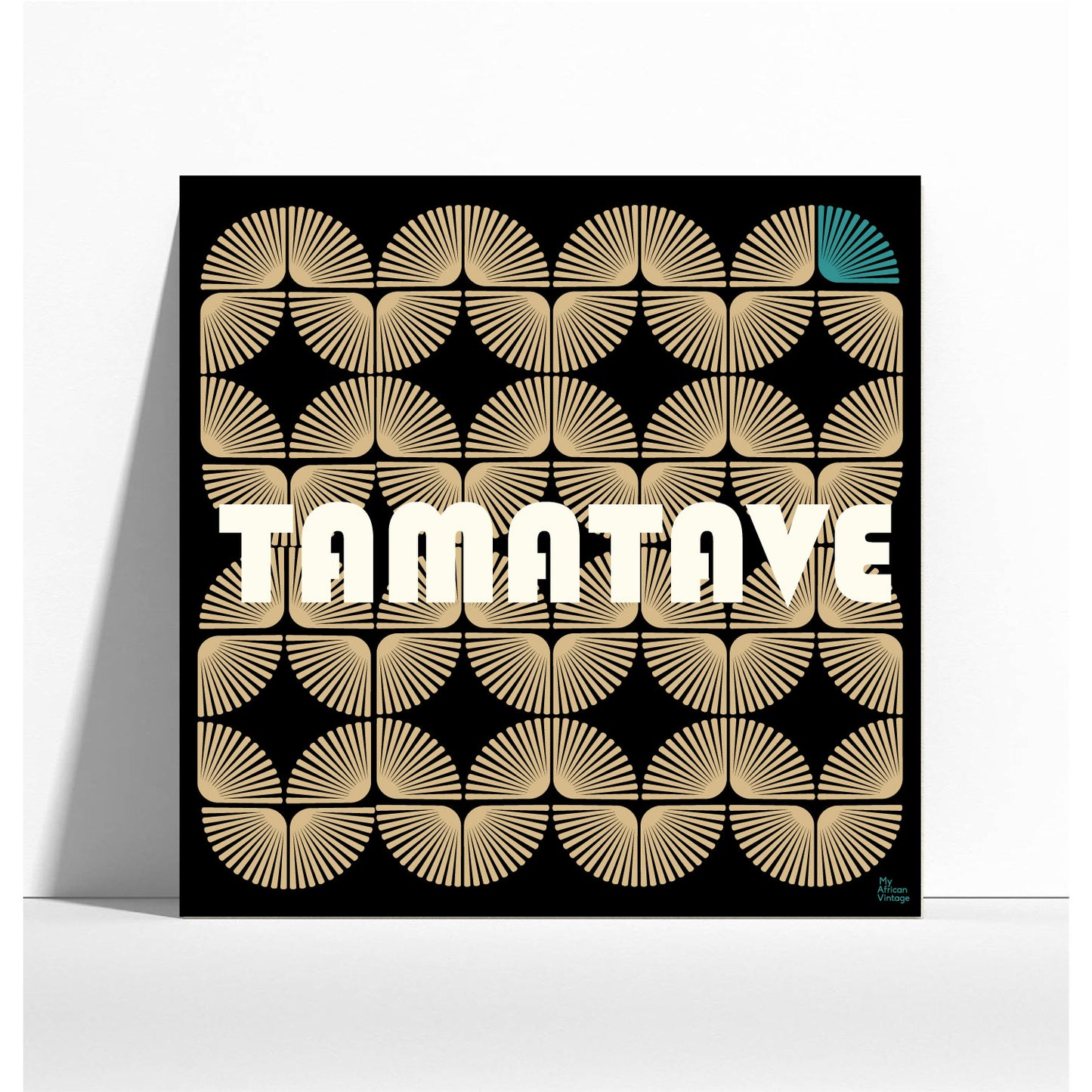 Affiche style rétro "Tamatave" - collection "My African Vintage"