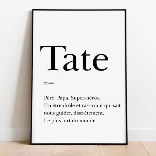 Affiche Papa en Yipunu  "Tate" - 30x40 cm