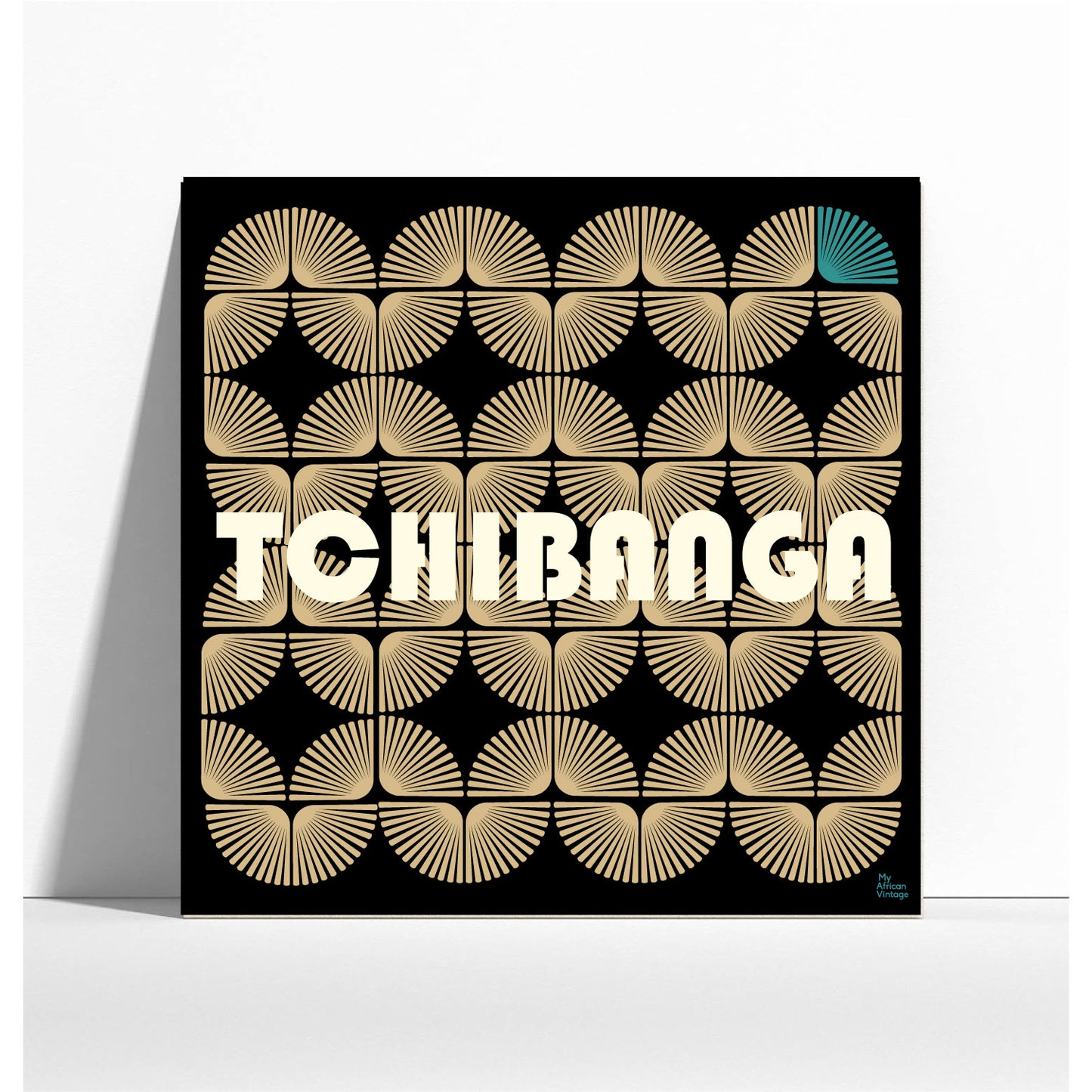 "Tchibanga" retro style poster - "My African Vintage" collection