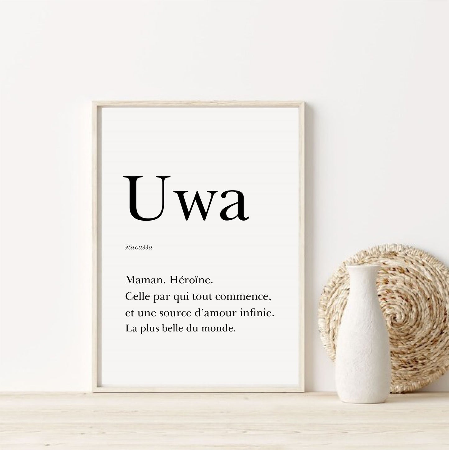 Affiche Maman en Haoussa  "Uwa" - 30x40 cm