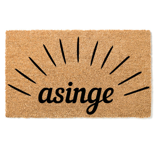 "Asinge" door mat - Greeting in Mashi