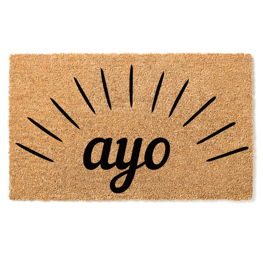 "Ayo" door mat - Greeting in Bete