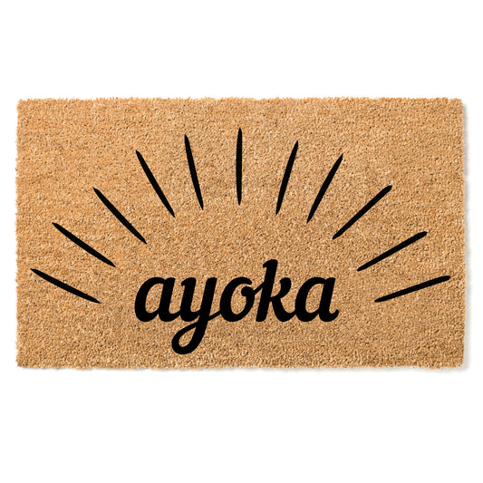 "Ayoka" door mat - Greeting in Dida