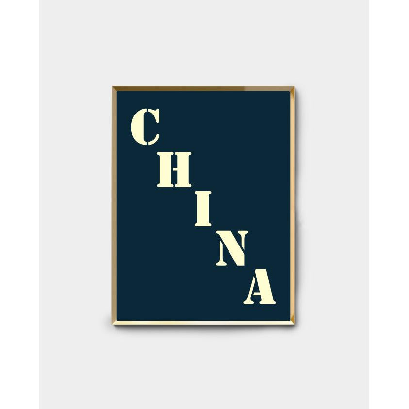 Midnight blue "China" poster