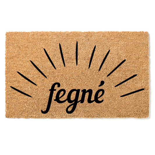 Fegné door mat - "Hello" in Abidji, Ivory Coast