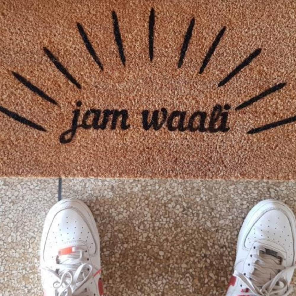 "Jam waali" door mat - Greeting in Pulaar, Fulfulde