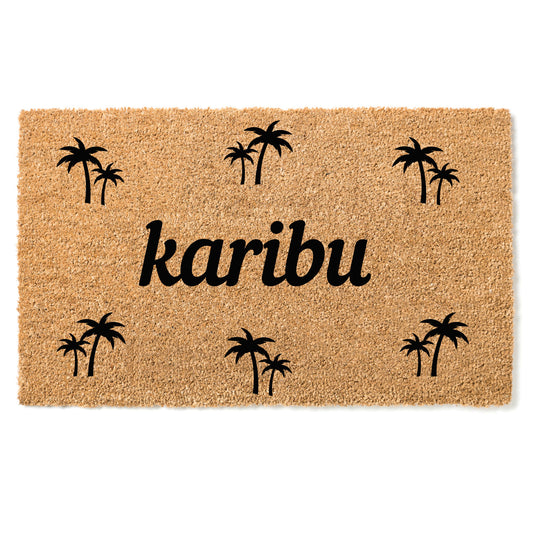 "Karibu" door mat - Welcome in Swahili