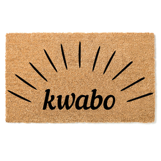 "Kwabo" door mat- "Welcome" in Fongbe