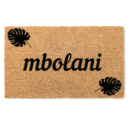 Mbolani doormat - "Hello" in Nzebi, Akele