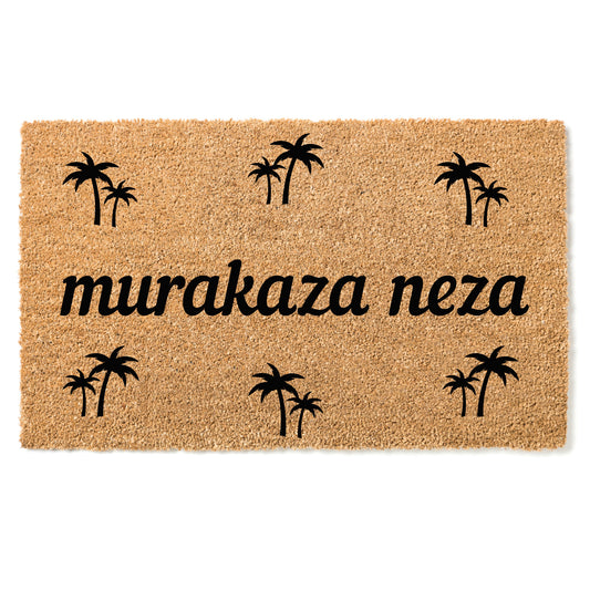 "Murakaza Neza" door mat - "Welcome" in Kinyarwanda and Kirundi