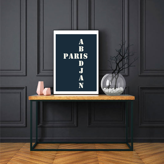 "Paris Abidjan" poster - 30x40 cm