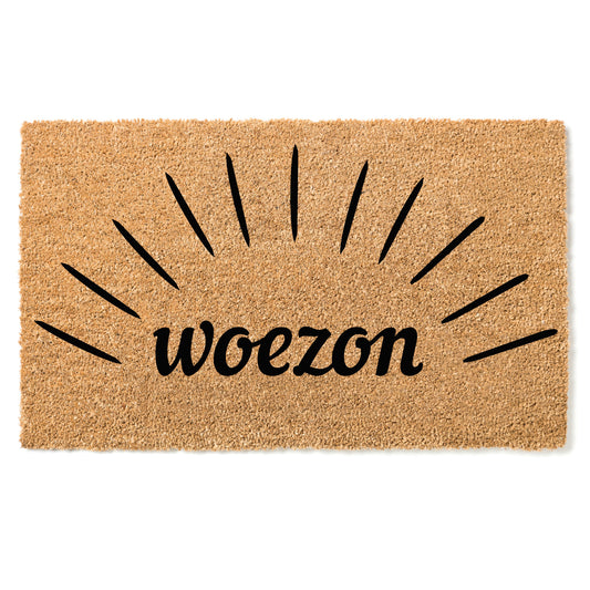 Paillasson Woezon - "Bienvenue" en Ewe - l 33 cm x L 55 cm